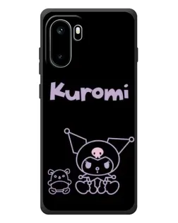Чохол для OnePlus Ace 6 з картинкою «Kuromi — чорний мінімалізм»
