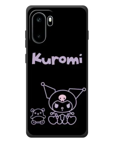 Чехол для OnePlus Ace 6 с картинкой «Kuromi — черный минимализм»