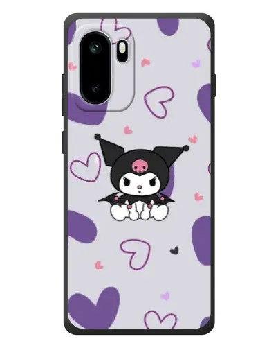 Чехол для OnePlus Ace 6 с картинкой «Kuromi и лавандовые сердца»