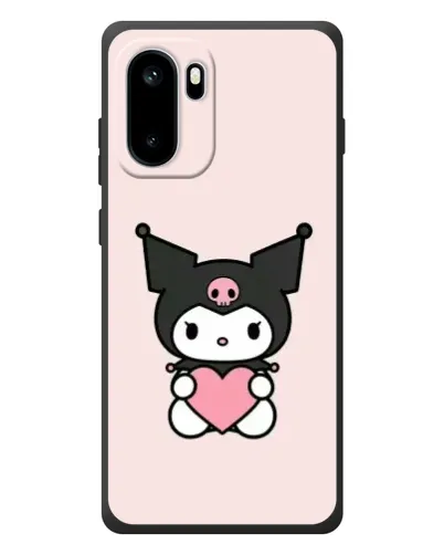 Чехол для OnePlus Ace 6 с картинкой «Kuromi и сердце»