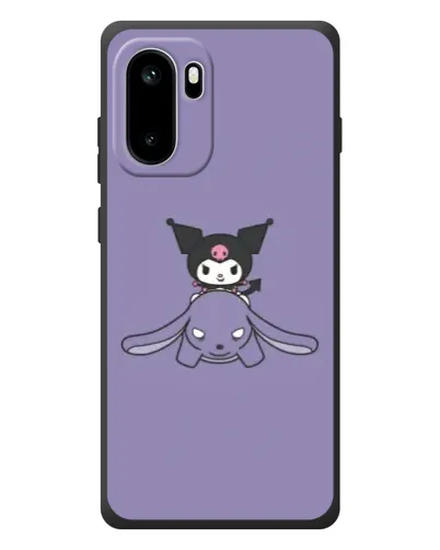 Чехол для OnePlus Ace 6 с картинкой «Kuromi на лиловом фоне»