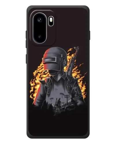 Чохол для OnePlus Ace 6 з картинкою «PUBG — вогняний силует»