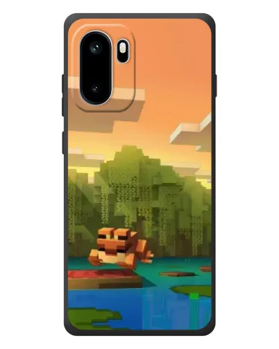 Чохол для OnePlus Ace 6 з картинкою «Майнкрафт захід сонця»