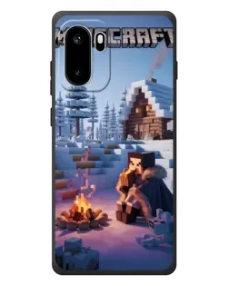Чохол для OnePlus Ace 6 з картинкою «Зимовий Minecraft»