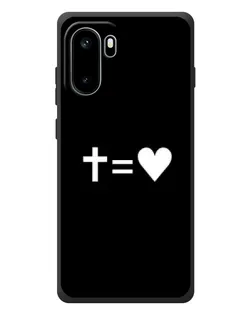 Чехол для OnePlus Ace 6 с картинкой «Крест и Сердце»