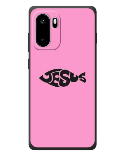 Чехол для OnePlus Ace 6 с картинкой «Розовый символ Jesus» Чехол для OnePlus Ace 6 с картинкой «Розовый символ Jesus»