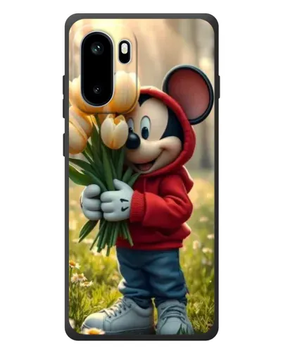 Чехол для OnePlus Ace 6 с картинкой «Микки с тюльпанами»
