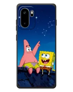 Чехол для OnePlus Ace 6 с картинкой «Губка Боб и Патрик ночью»