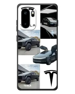 Чохол для OnePlus Ace 6 з картинкою «Колаж Cybertruck Tesla»