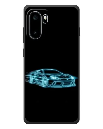 Чехол для OnePlus Ace 6 с картинкой «Неоновый контур Lamborghini»