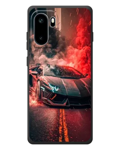 Чехол для OnePlus Ace 6 с картинкой «Lamborghini красный дым»