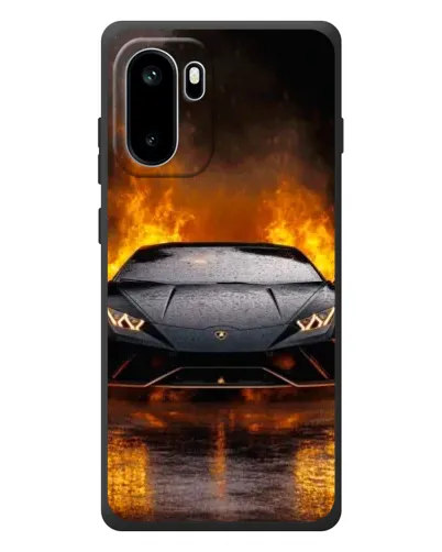 Чехол для OnePlus Ace 6 с картинкой «Lamborghini в огне»