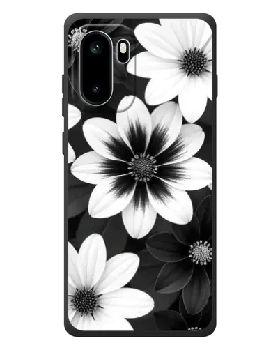 Чехол для OnePlus Ace 6 с картинкой «Монохромные астры» Чехол для OnePlus Ace 6 с картинкой «Монохромные астры»