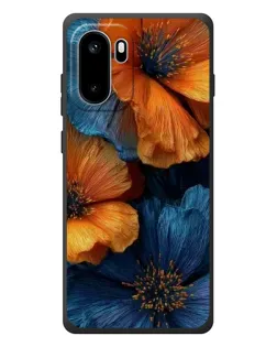 Чехол для OnePlus Ace 6 с картинкой «Яркая сине-оранжевая флора» Чехол для OnePlus Ace 6 с картинкой «Яркая сине-оранжевая флора»