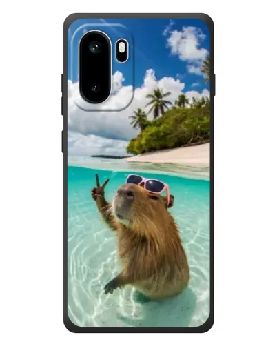 Чохол для OnePlus Ace 6 з картинкою «Капібара на морі»