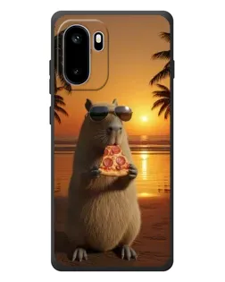 Чохол для OnePlus Ace 6 з картинкою «Капібара з піцою»