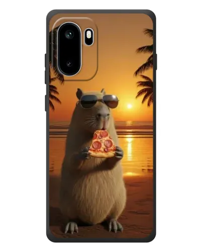 Чохол для OnePlus Ace 6 з картинкою «Капібара з піцою»