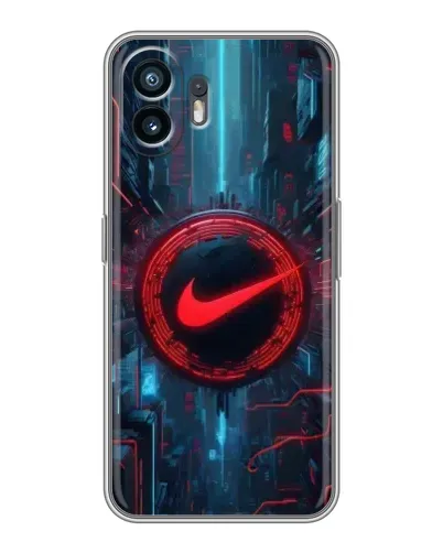 Чехол для OnePlus Ace 6T с картинкой «Техногенный стиль Nike»