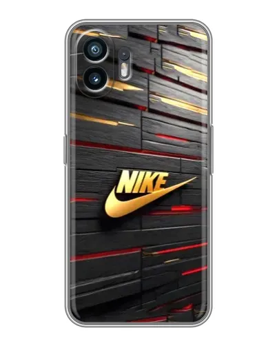 Чехол для OnePlus Ace 6T с картинкой «Золотой Nike на металле»