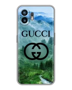 Чехол для OnePlus Ace 6T с картинкой «Gucci — горный пейзаж»