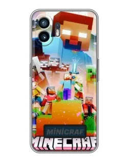 Чехол для OnePlus Ace 6T с картинкой «Minecraft герои игры»