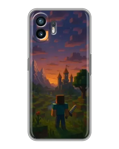 Чехол для OnePlus Ace 6T с картинкой «Стив у башни» Чехол для OnePlus Ace 6T с картинкой «Стив у башни»