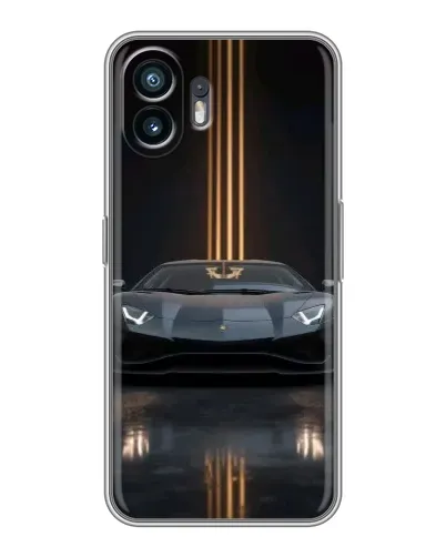 Чехол для OnePlus Ace 6T с картинкой «Lamborghini золотые линии»