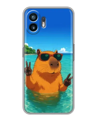 Чехол для OnePlus Ace 6T с картинкой «Морская капибара»