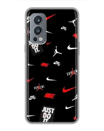 Чехол для OnePlus Nord 2 с картинкой «Nike Mix Pattern»