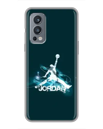 Чехол для OnePlus Nord 2 с картинкой «Jordan Blue Fire»