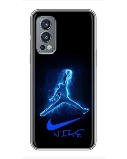 Чохол для OnePlus Nord 2 з картинкою «Jordan Neon Blue»