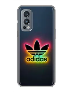 Чехол для OnePlus Nord 2 с картинкой «Неоновый Adidas»