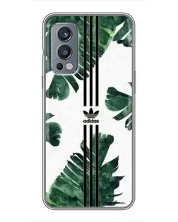 Чехол для OnePlus Nord 2 с картинкой «Пальмовые листья адидас»
