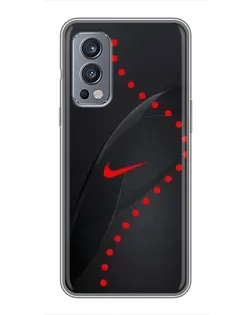 Чехол для OnePlus Nord 2 с картинкой «Абстрактный дизайн Nike»