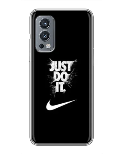 Чехол для OnePlus Nord 2 с картинкой «Текстовый принт Nike»