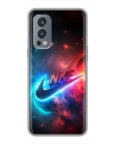 Чехол для OnePlus Nord 2 с картинкой «Огненный логотип Nike»