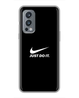 Чехол для OnePlus Nord 2 с картинкой «Минимализм от Nike»