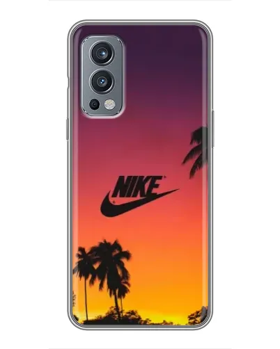 Чехол для OnePlus Nord 2 с картинкой «Nike на закате солнца»