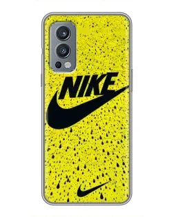 Чехол для OnePlus Nord 2 с картинкой «Желтый текстурный Nike»