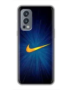 Чехол для OnePlus Nord 2 с картинкой «Синий пульс Nike»
