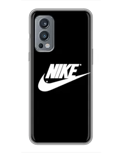 Чехол для OnePlus Nord 2 с картинкой «Мазки краски Nike»