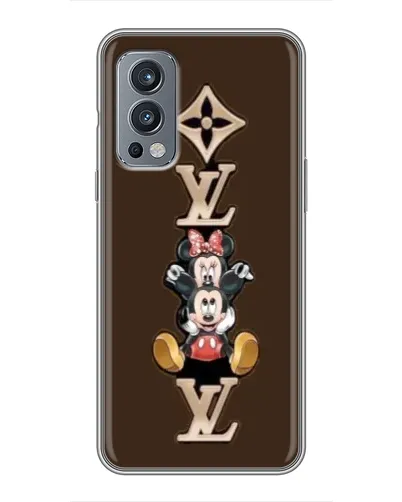 Чехол для OnePlus Nord 2 с картинкой «LV и Микки Маус»