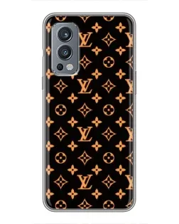 Чехол для OnePlus Nord 2 с картинкой «Золотая монограмма LV»
