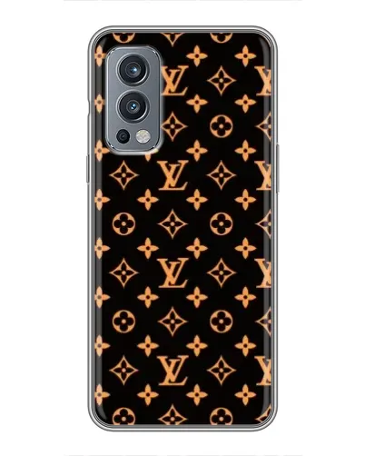 Чехол для OnePlus Nord 2 с картинкой «Золотая монограмма LV»