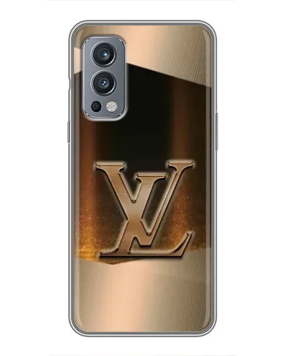 Чехол для OnePlus Nord 2 с картинкой «LV — золотое сияние»
