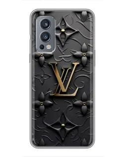 Чехол для OnePlus Nord 2 с картинкой «Кожаная текстура LV»