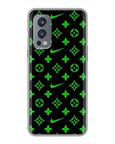Чехол для OnePlus Nord 2 с картинкой «Неоновый принт LV»