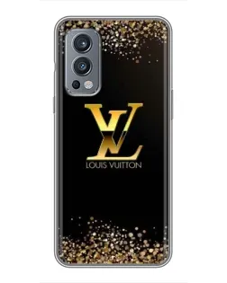 Чехол для OnePlus Nord 2 с картинкой «LV — золотые искры»