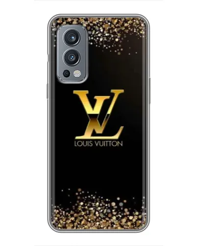 Чехол для OnePlus Nord 2 с картинкой «LV — золотые искры»