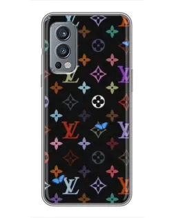 Чехол для OnePlus Nord 2 с картинкой «Цветная монограмма LV»